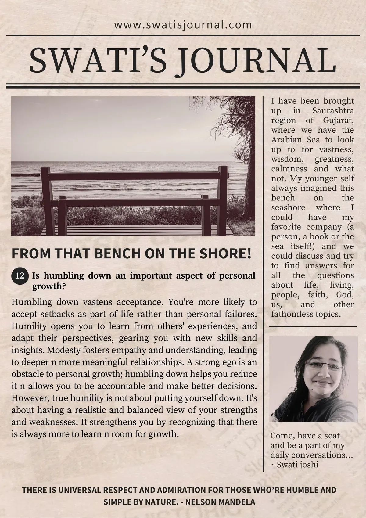 Is humbling down an important aspect of personal growth? – Daily Words – Swati's Journal
