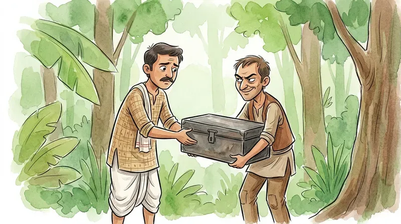 Gopal cautious as sly porter takes his heavy metal trunk in the forest