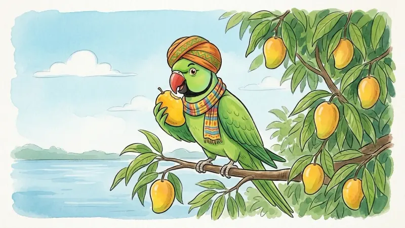 Mr. Parrot went to make money! – A Gujarati folktale